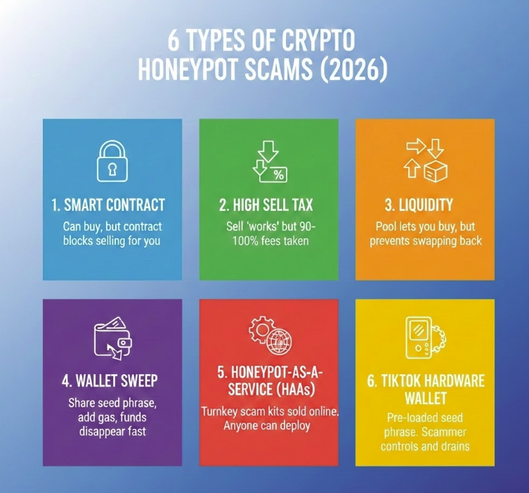 Types of honeypots in crypto